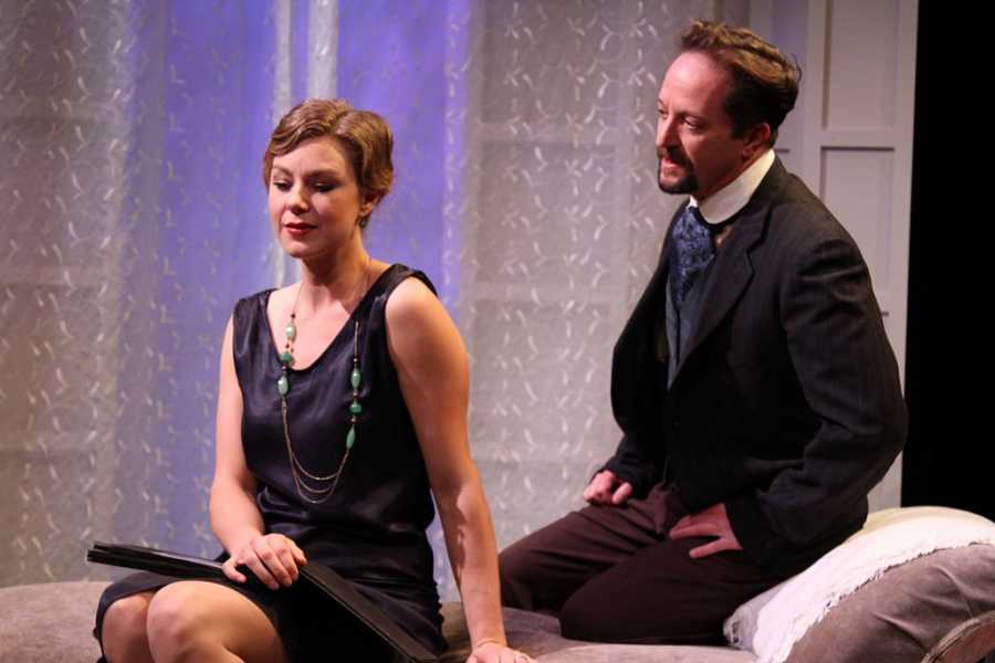 Jaimi Paige and Daniel Blinkoff in "Hedda Gabler" at Antaeus Theatre Company. (Photo by Karianne Flaathen)