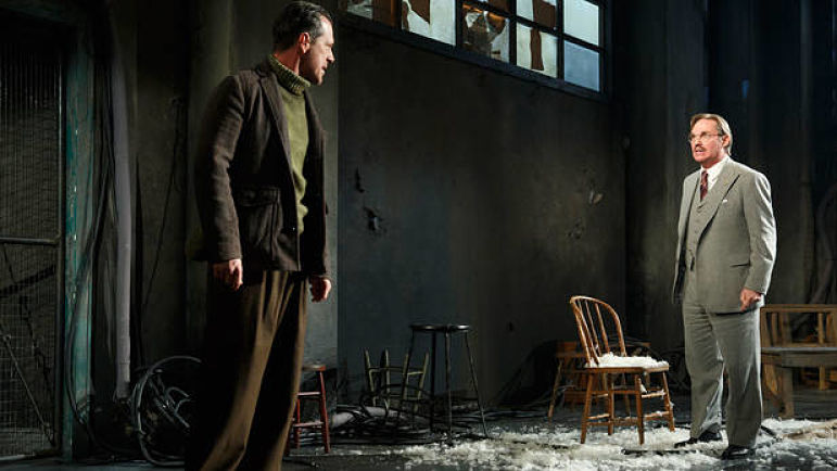 Darren Pettie and Richard Thomas in "Incident at Vichy" at the Signature Theatre. (Photo by Joan Marcus)