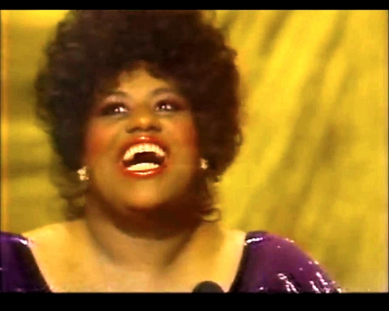 Jennifer Holliday accepting her Tony for "Dreamgirls" in 1982.