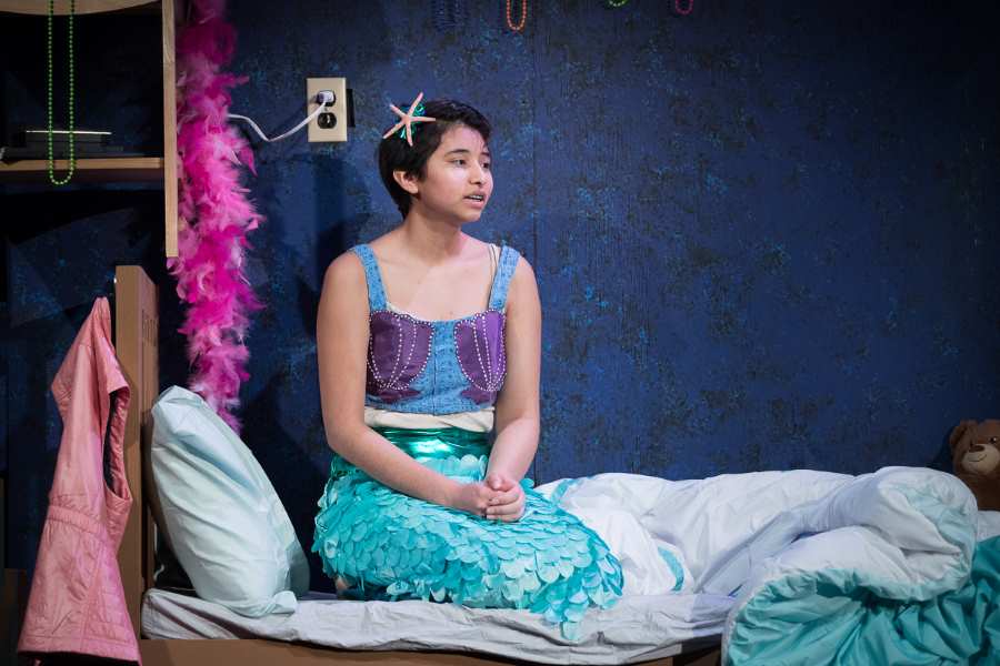 "The Mermaid Hour: Remixed," by David Valdes Greenwood with music by Eric Mayson, at Mixed Blood Theatre in 2018. Pictured: Azoralla Caballero.