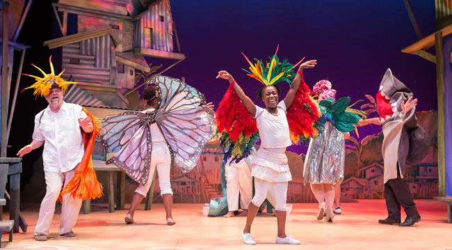 Felicia Curry and cast in the Kennedy Center’s "OLIVÉRio: A Brazilian Twist." (Photo by Teresa Wood)