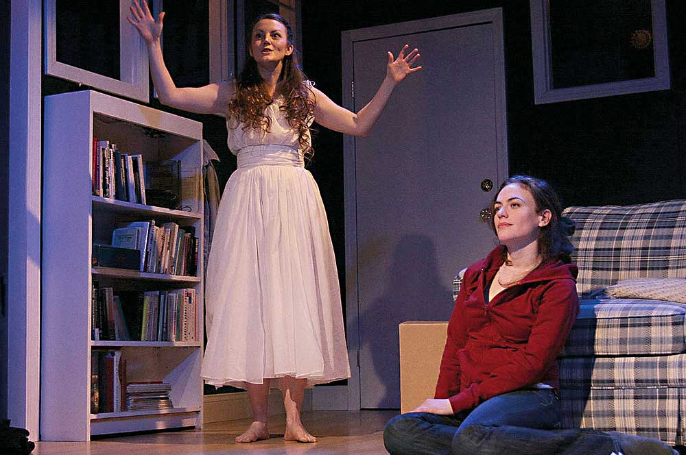 Jenny Maguire, left, and Maggie Siff in Lucy Thurber's "Stay" at Rattlestick Playwrights Theater in 2007. (Photo by Sandra Coudert)