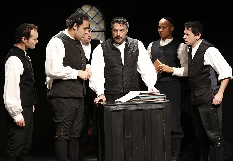 The York Theatre Company's production of "Rothschild and Sons" features Robert Cuccioli, center. (Photo by Carol Rosegg)