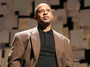 Ruben Santiago-Hudson in "How I Learned What I Learned" at Signature Theatre. (Photo by Joan Marcus)