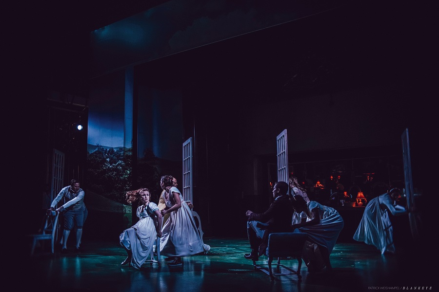 Bedlam's "Sense and Sensibility," by Kate Hamill, at Portland Center Stage in 2019. (Photo by Patrick Weishampel)