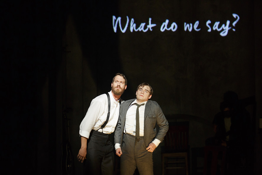 Russell Harvard and Daniel N. Durant in "Spring Awakening." (Photo by Joan Marcus)