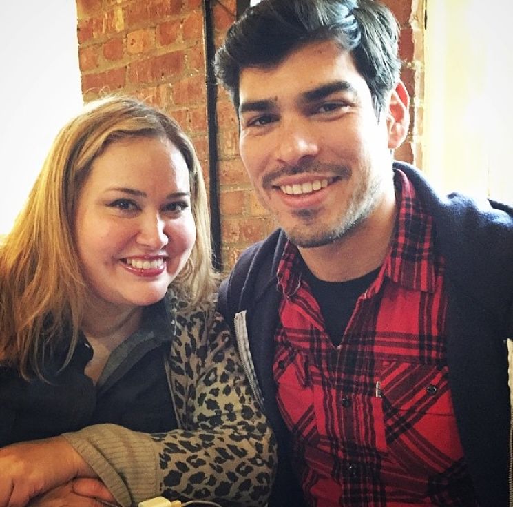 Tanya Saracho with Raul Castillo, a childhood friend from Texas who also happened to star on HBO's "Looking," which Saracho wrote for.