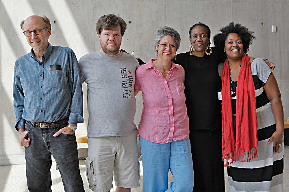 2013 conference facilitators Howard Shalwitz, David J. Loehr, Lisa Mount, Carmen Morgan, and Jacqueline Lawton. (Photo by Michal Daniel)