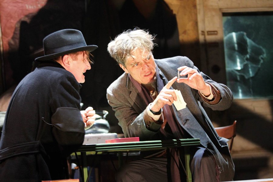 Paul Sparks and Michael Shannon in Ionesco’s "The Killer," translated by Michael Feingold. (Photo by Gerry Goodstein)