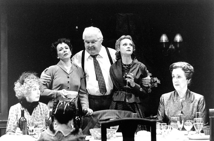 "The Magic Fire" at OSF, 1997, with Dee Maaske, Demetra Pittman, Ken Albers, Judith-Marie Bergan, and Cathering E. Coulson. (Photo by by T Charles Erickson)