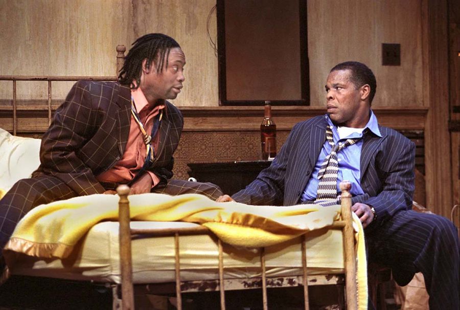 Billy Porter and Ray Anthony Thomas in "Topdog/Underdog" by Suzan-Lori Parks in 2011. (Photo by Suellen Fitzsimmons)