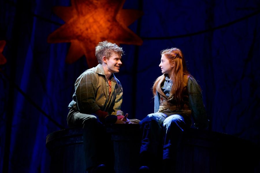 Andrew Keenan-Bolger and Sarah Charles Lewis in the Alliance Theatre's world premiere production of "Tuck Everlasting" in 2015. (Photo by Greg Mooney.)