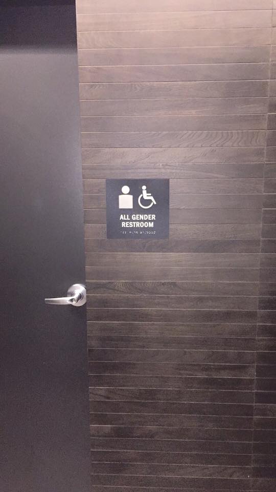The single-stall facility at Writers Theatre. (Photo by Kevin Moore)